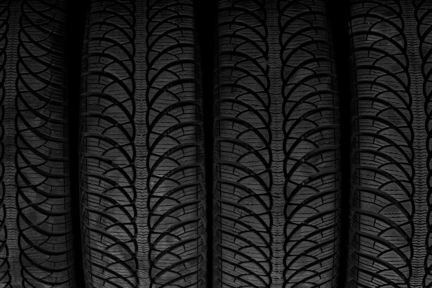 Picture of a black tyre