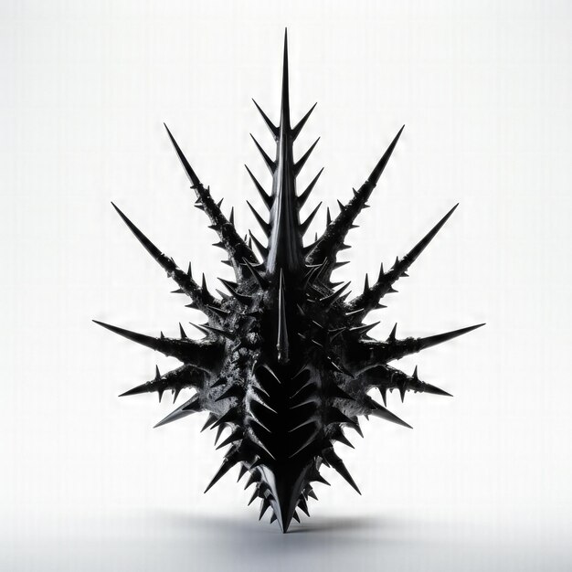 изображение черно-белой скульптуры кактуса.