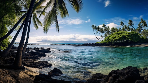 Picture blue ocean Hawaii