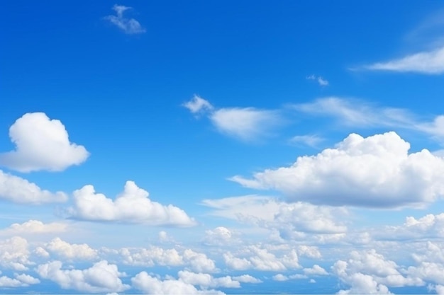 雲の青い空とその上にある言葉の写真