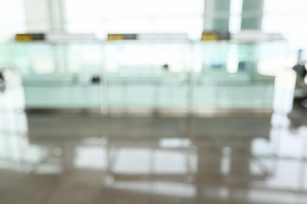 Picture blurred for background abstract and can be illustration to article of people in international airport