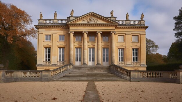 a picture of a building with the front entrance to the left