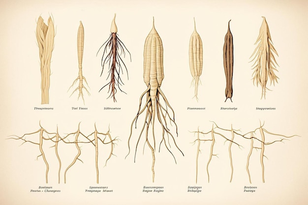 Photo a picture of a bunch of different types of stems and stems.