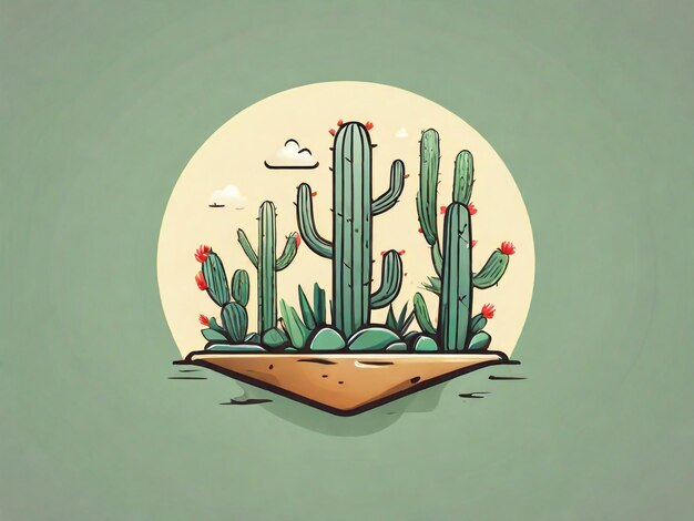 Foto un'immagine di un cactus con uno sfondo verde