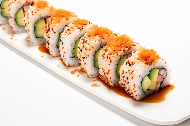 a picture of california sushi roll