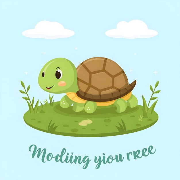 Foto immagine di tartaruga marina dei cartoni animati