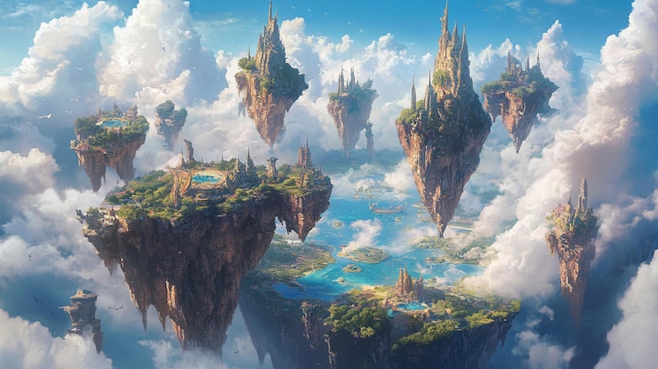 Photo a picture of a castle in the sky with the words castle on it