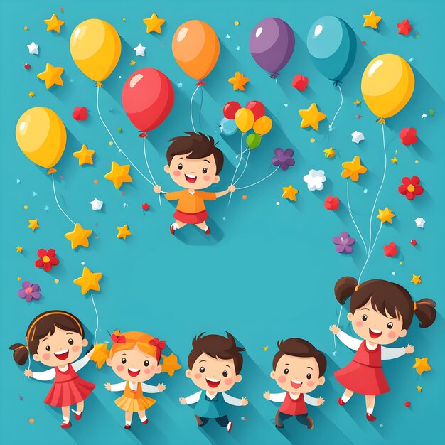 picture of children with balloons