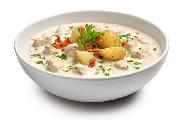 a picture of clam chowder