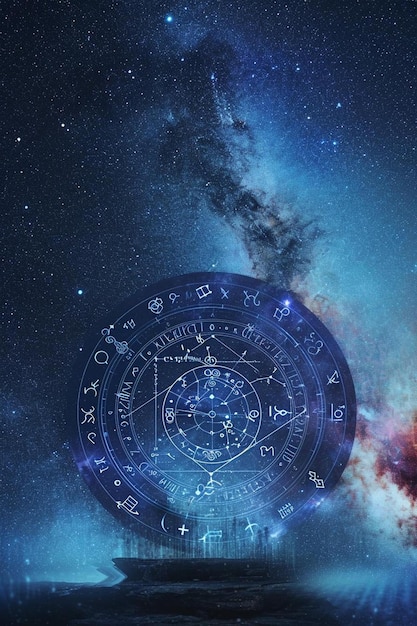 a picture of a clock in the middle of a galaxy