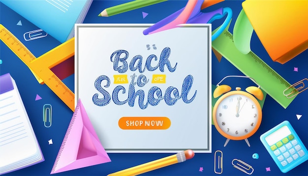 a picture of a clock that says back to school