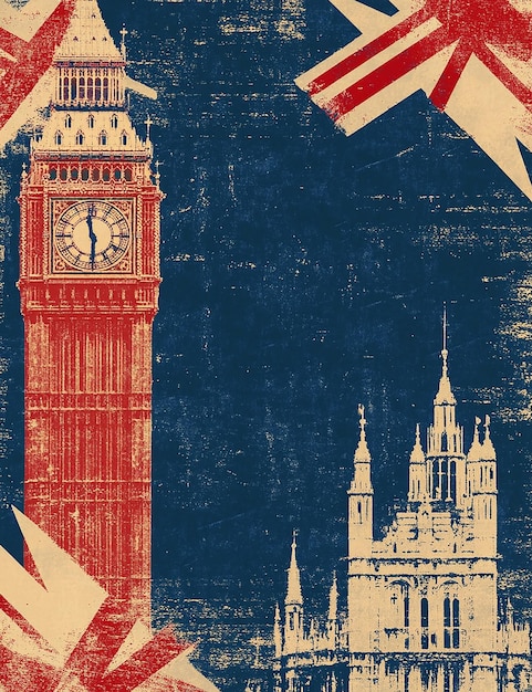 a picture of a clock with the words london on it