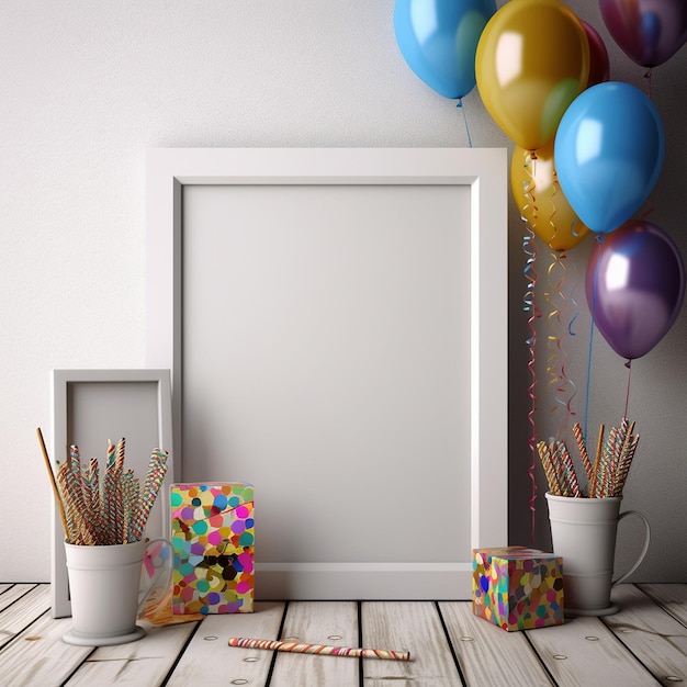 a picture of colorful balloons and a box of colorful balloons.