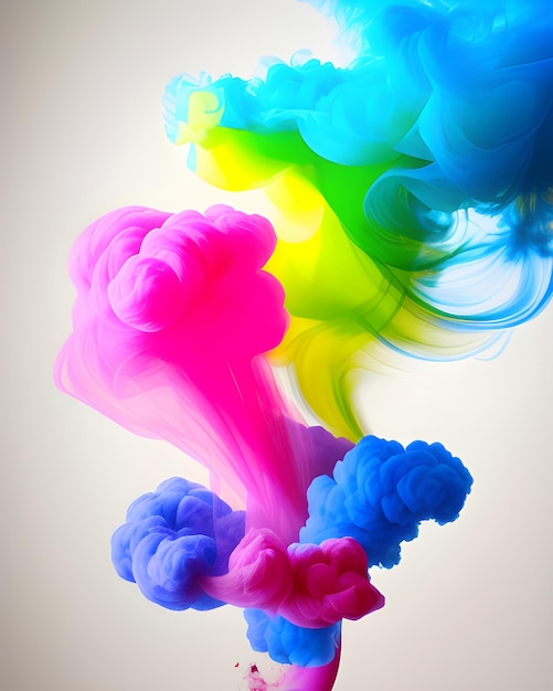 изображение разноцветных облаков и дыма со словами «радуга» на нем.