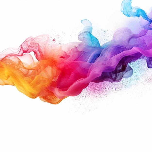 Изображение разноцветного дыма со словом «цвета».