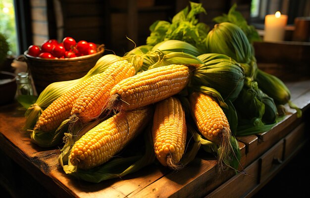 a picture of corn on the cob