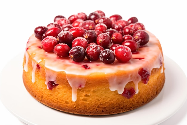 a picture of cranberry orange cake