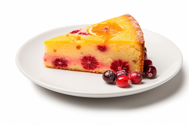 a picture of cranberry orange cake