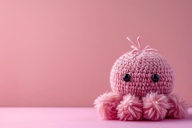 A picture of a crocheted cute octopus ai generated