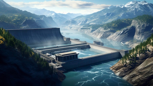 a picture of a dam with the word dam on it