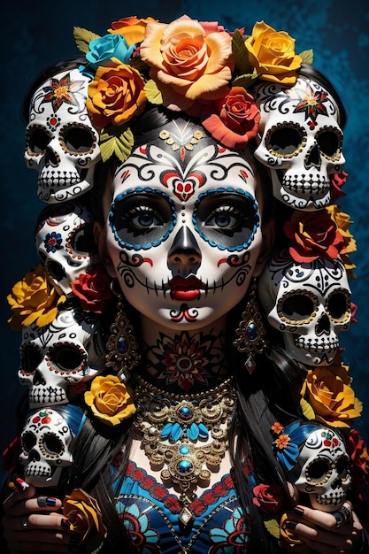 Picture for Day of the Dead Skulls