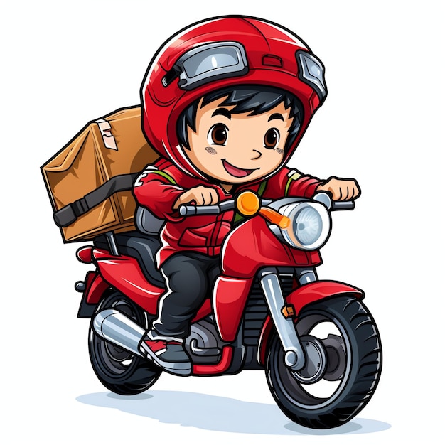 picture of a delivery employer on a motorbike car