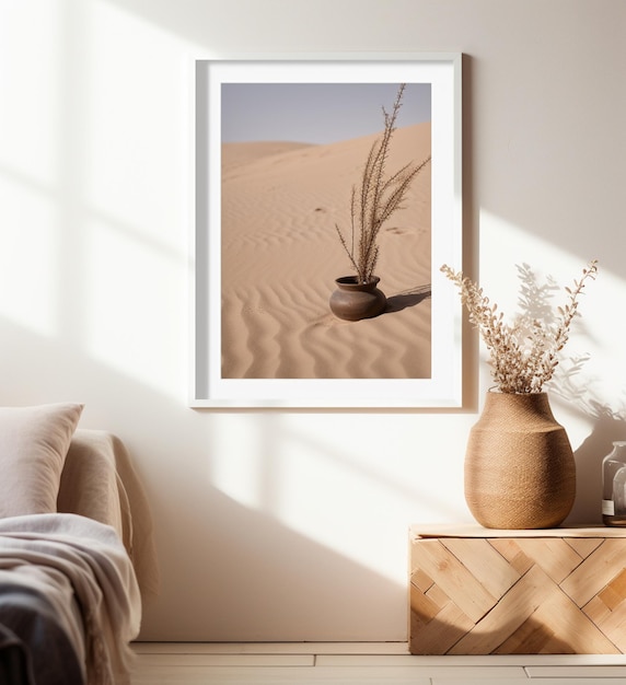 a picture of a desert scene with a bird generative ai