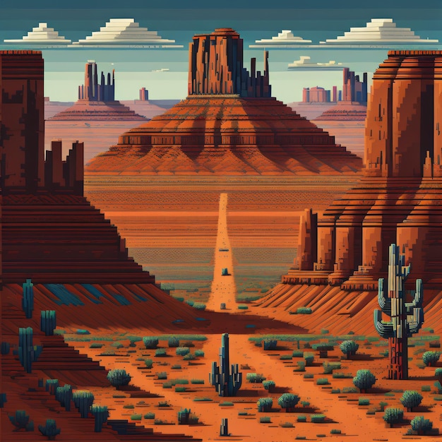 A picture of a desert with a desert in the background.