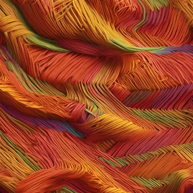 色の糸で織られたデジタルタペストリーを想像してみてください 複雑なパターンを生み出しているように見えます