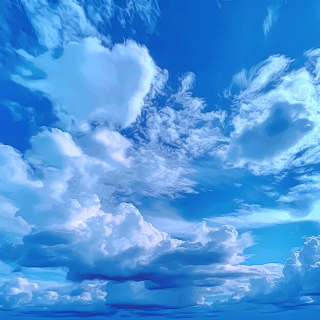 写真 空に向かって雲を描いた写真