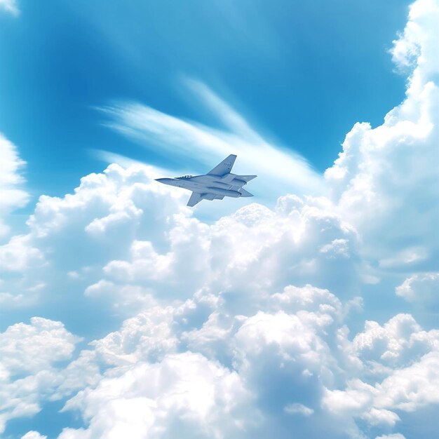 空に向かって雲を描いた写真