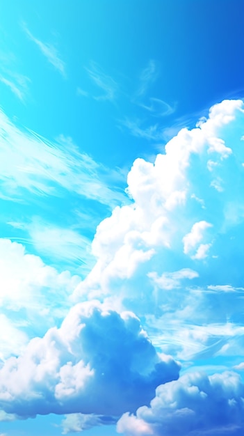 空に向かって雲を描いた写真