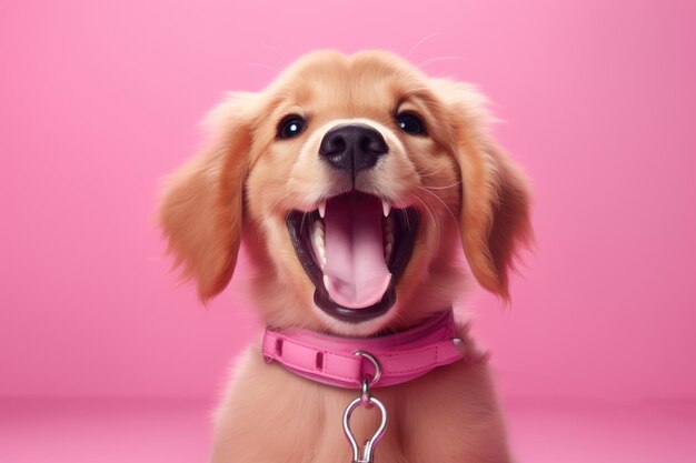 Picture of dog with its mouth wide open Can be used for various purposes