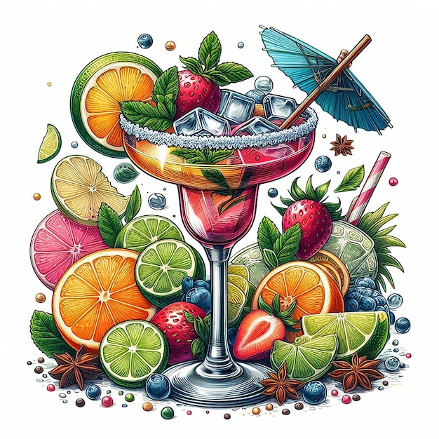 a picture of a drink with a butterfly on the bottom