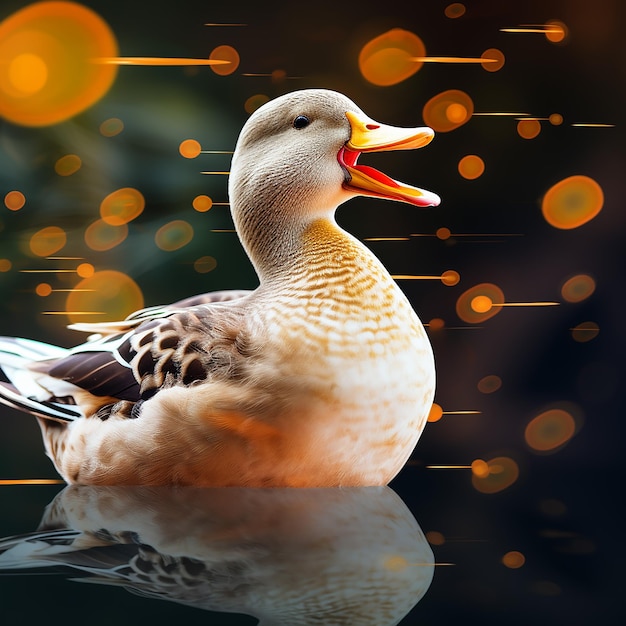 A picture of a duck and other symbols that describe Generate speech