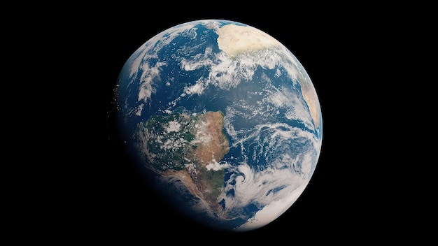 A picture of the earth from the space station.