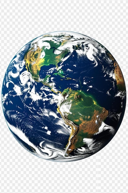 Photo a picture of the earth from space on a transparent background