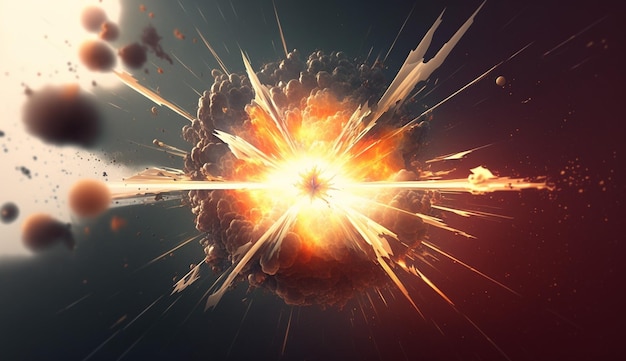 A picture of a explosion with the word explosion on it