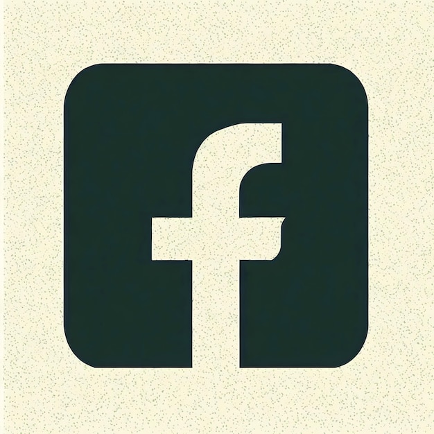 A picture of a facebook logo with a picture of a facebook symbol on it.