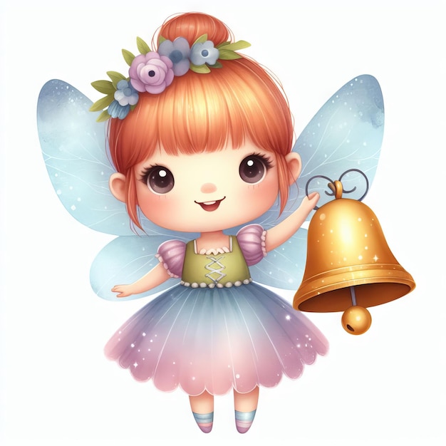 a picture of a fairy with a bell and a bell