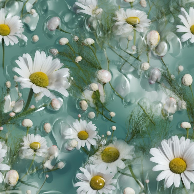 A picture of a flower that is in water