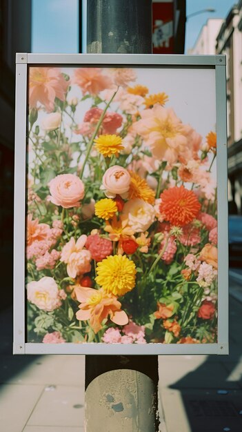 a picture of flowers in a frame that says quot flowers quot