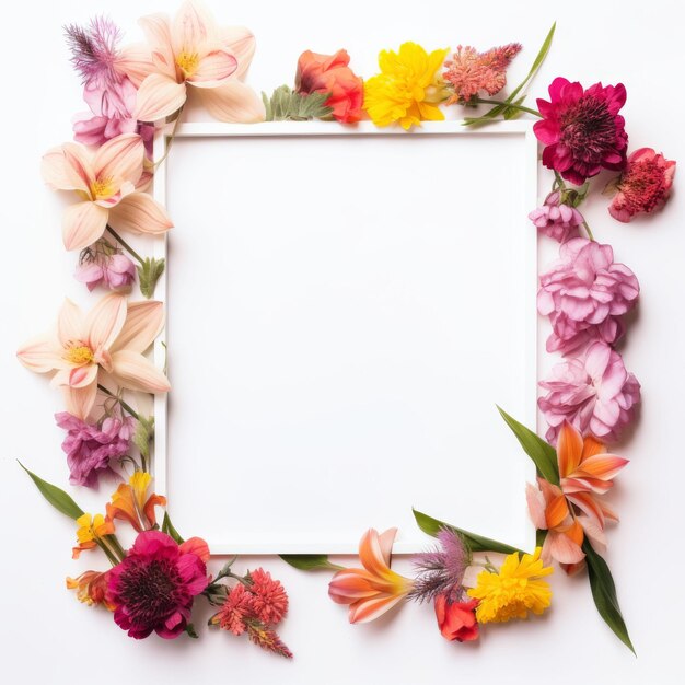 Picture Frame Adorned With Flowers