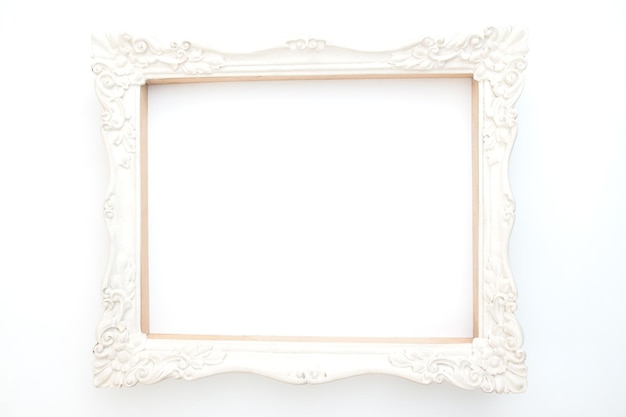 Photo picture frame against white background