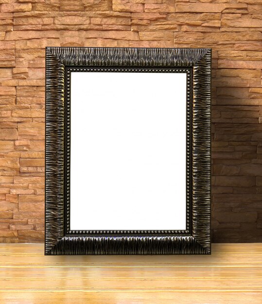 Picture frame on brick