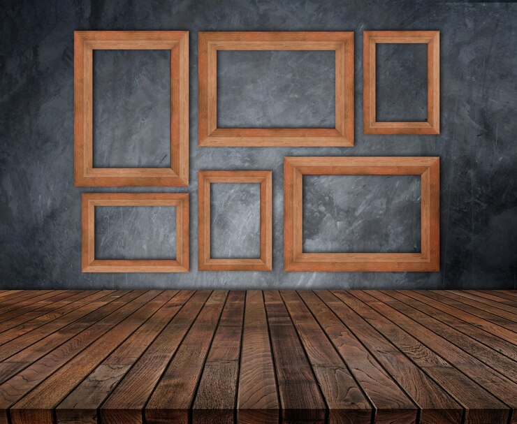 Picture frame is available on the cement walls