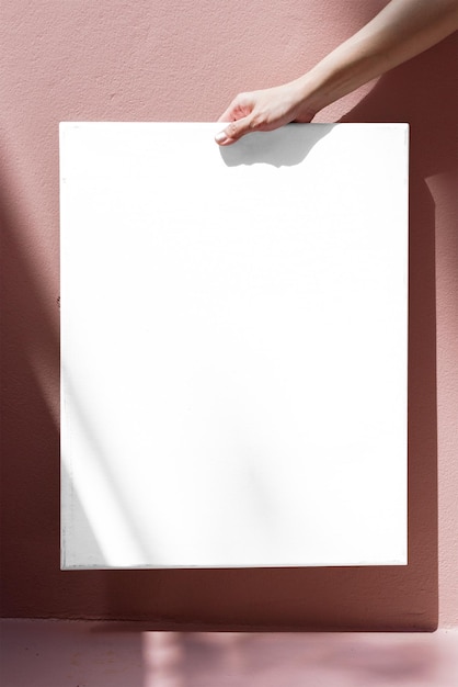 picture frame png mockup pink wall transparent design