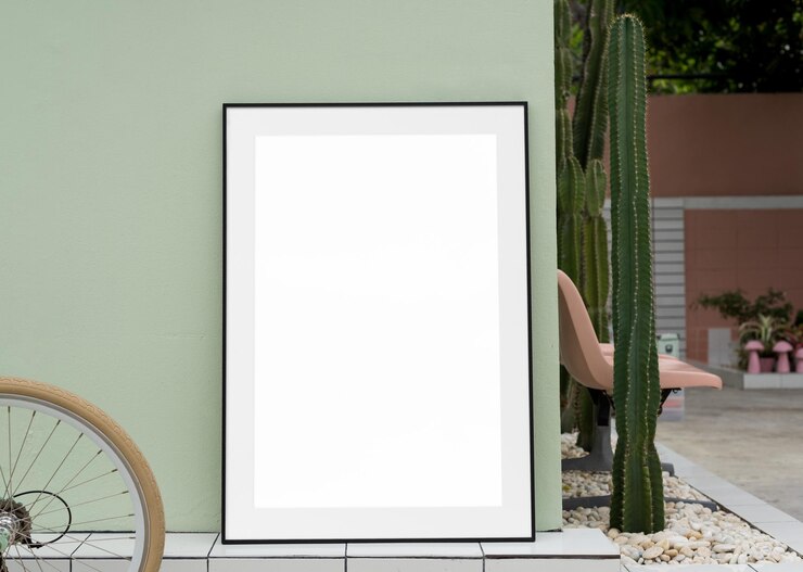Photo 画像フレーム pngモックアップ リアルな壁の装飾 透明なデザイン