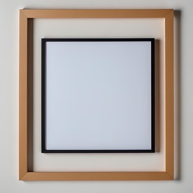 picture frame in a roomblank frame on white wall