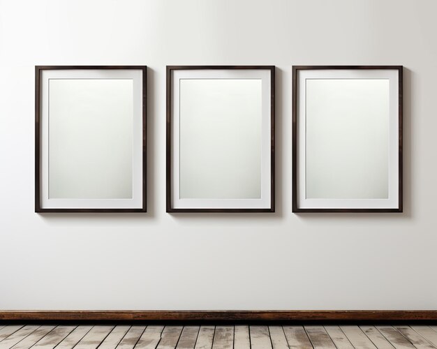 picture frame on wall background Generative ai